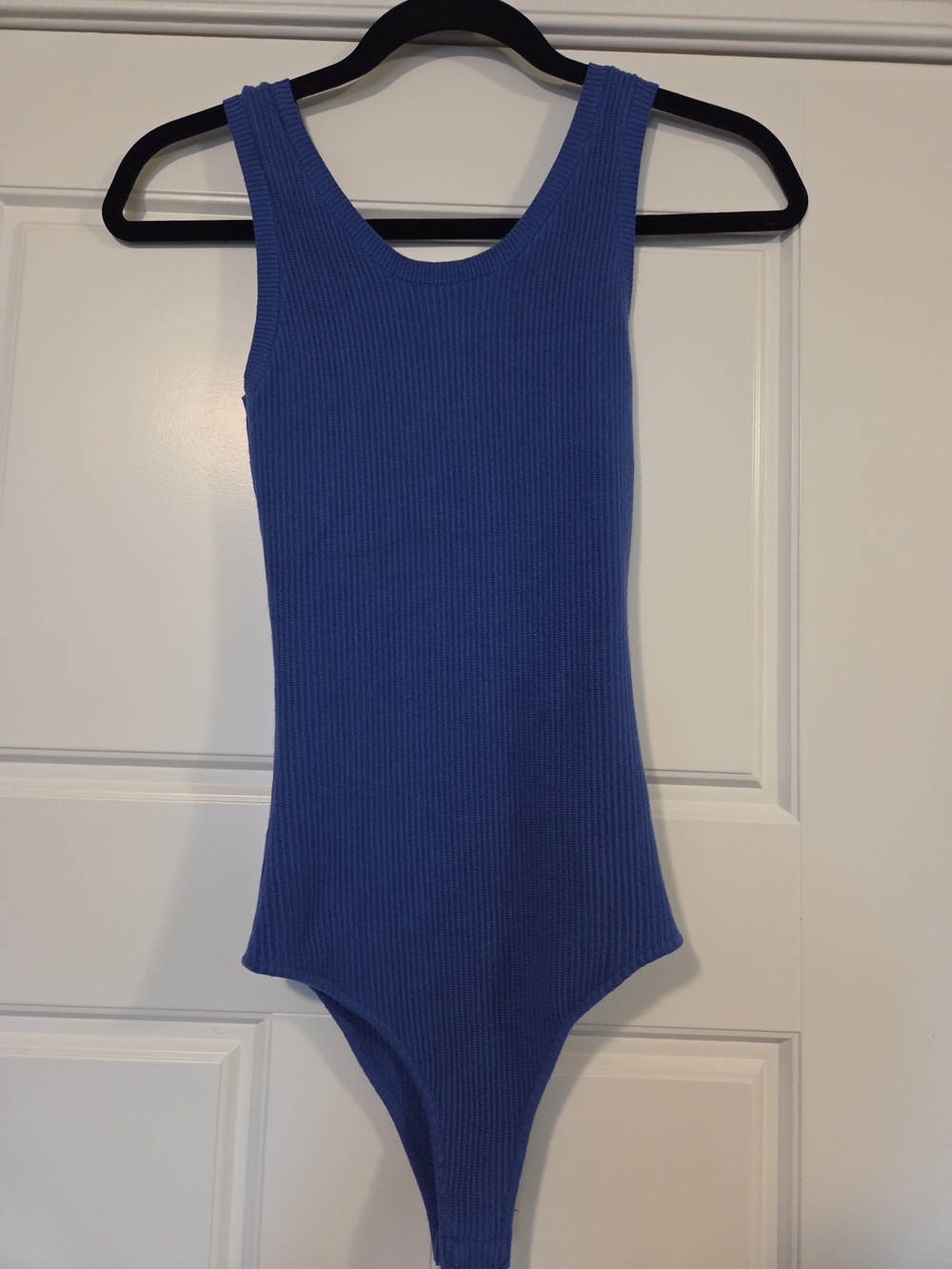 She + Sky Ribbed Scoop Neck Bodysuit - Royal Blue